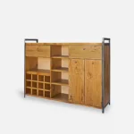 Industrialny drewniany barek na alkohole - kolor ANTYK (2)