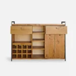 Industrialny drewniany barek na alkohole - kolor ANTYK (4)