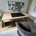 biurko vita, fronty czarne szkło (2)