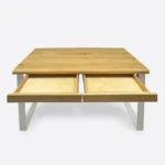 Biurko z szufladami z bali dębowych MERGE