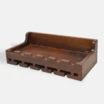 Półka na wino i kieliszki z drewna litego