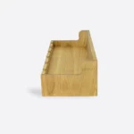 Półka na wino i kieliszki z drewna litego