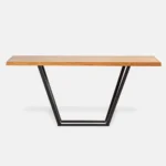 Stół dębowy na metalowej podstawie LIBRO