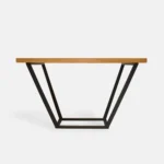 Stół dębowy na metalowej podstawie LIBRO