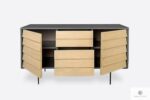 Drewniana komoda z szufladami szafkami na wymiar do salonu ADEO
