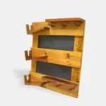 Drewniana półka na wino i kieliszki OREST