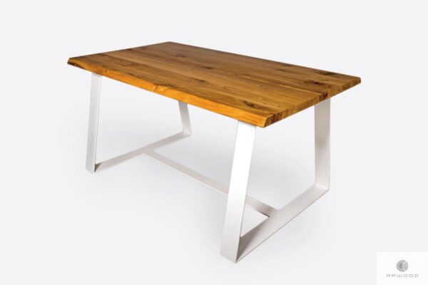 Drewniany stół w industrialnym stylu do salonu MERGE