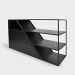 Nowoczesna szafka RTV z drewna litego i stali ALANO