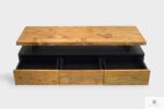 Industrialna szafka RTV z szufladami z drewna do salonu NESCA II