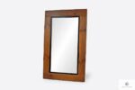 Industrialne lustro z drewna litego do przedpokoju