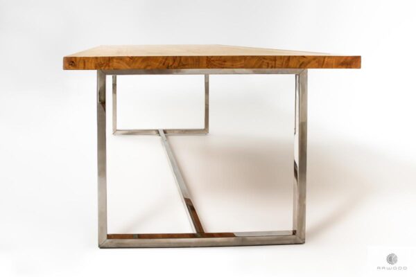 Industrialny stół nowoczesny dębowy do salonu PASAT