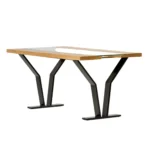 Stół z dębowego drewna stali szkła ARCO