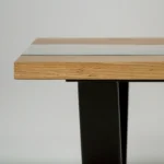 Stół z dębowego drewna stali szkła ARCO