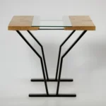 Stół z dębowego drewna stali szkła ARCO