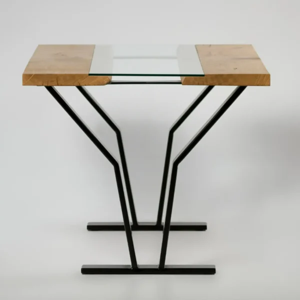 Stół z dębowego drewna stali szkła ARCO
