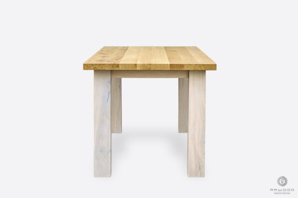 Lity stół dębowy stół z naturalnego drewna najwyższa jakość drewna litego BIANCO