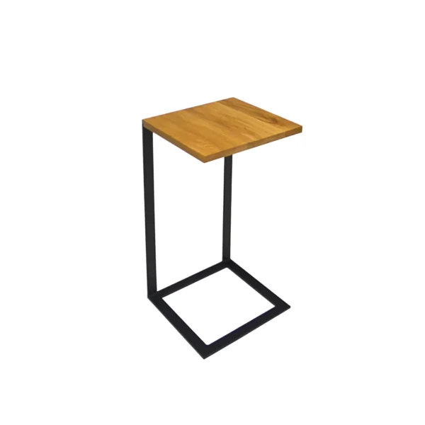 Pomocnik loftowy stolik z drewna litego i metalu IBSEN