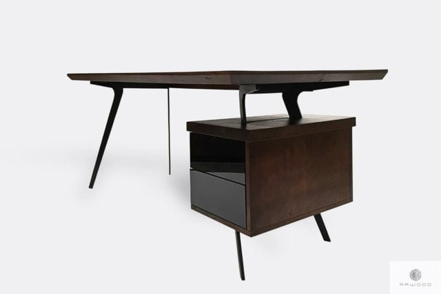 Nowoczesne biurko z litego drewna na wymiar do gabinetu biura VITA