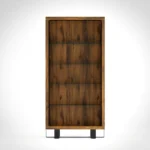 Witryna dębowa regał do salonu gabinetu MOCCA kolor mocca