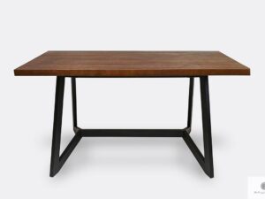 Rustykalny stół z dębowego drewna litego do salonu GERES