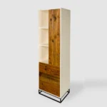 Słupek regał z drewna litego i płyty ADEO