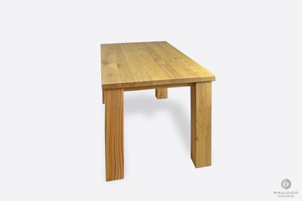 Stół dębowy z drewna litego na wymiar do salonu THOR