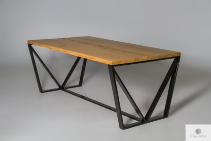 Stół nowoczesny drewniany dębowy do salonu jadalni VICTORIA
