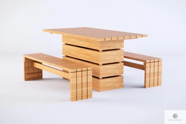 Stół ogrodowy drewniany drewno lite GARDEN