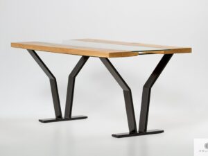 Stół z dębowego drewna stali szkła do jadalni salonu ARCO