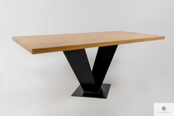 Stół z drewna i metalu na wymiar do jadalni TOSCA