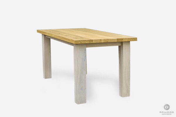 Stół z drewna litego dębowy stół na zamówienie do jadalni BIANCO
