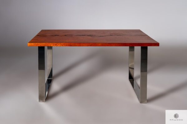 Stół z drewnianym blatem litym do jadalni SILVERADO