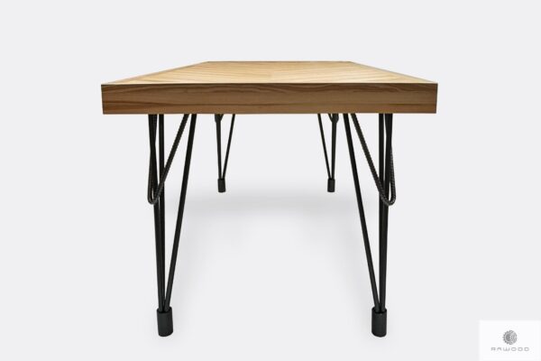 Stół z jesionowego drewna litego do jadalni i salonu IFUX