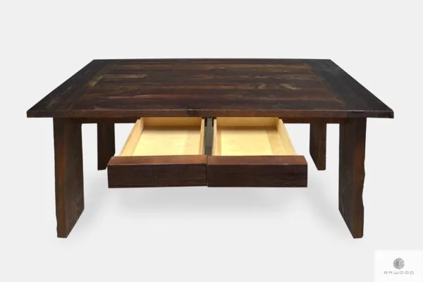 Stół z szufladami rustykalny drewniany do jadalni WERD