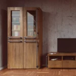 Sosnowa witryna w stylu industrialnym DENAR - wizualizacja