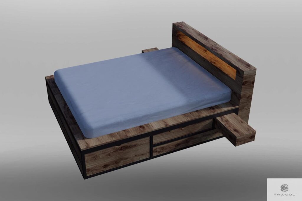 Zagłówek do łóżka z drewna dębowego do sypialni HUGON