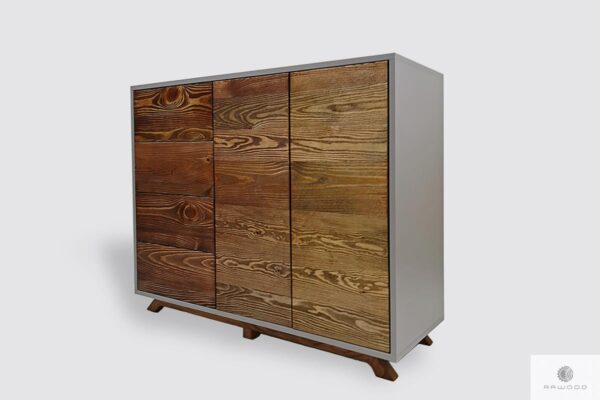 Nowoczesna drewniana komoda fronty ze starego drewna litego BERGEN Producent Mebli RaWood Premium Furniture