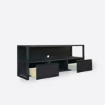 Szafka RTV dębowa CAMERON - czarna