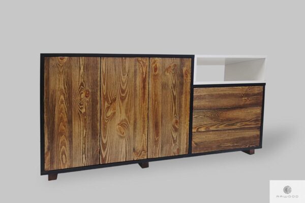 Designerska komoda w stylu skandynawskim do salonu gabinetu BERGEN I Producent Mebli RaWood Premium Furniture