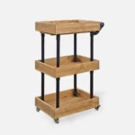 Drewniany wózek fryzjerski w stylu loft