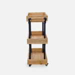 Drewniany wózek fryzjerski w stylu loft