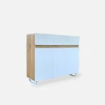 Nowoczesna komoda biała z drewna litego do salonu DORIS (10)