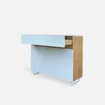 Nowoczesna komoda biała z drewna litego do salonu DORIS (11)