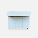 Nowoczesna komoda biała z drewna litego do salonu DORIS (5)