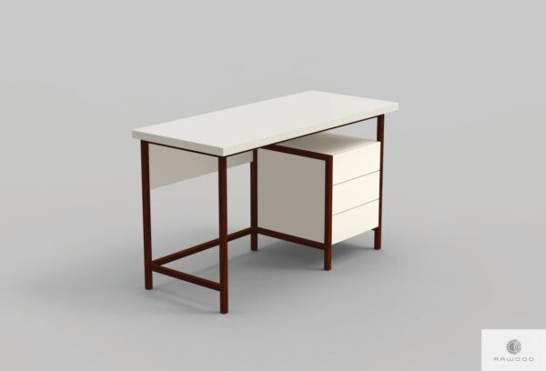 Nowoczesne biurko z drewnianymi nogami BOSTON Producent Mebli RaWood Premium Furniture