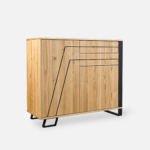 dębowa komoda bora podstawa stal czarna (4)