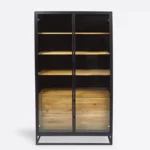 Witryna loft drewniana w industrialnym stylu do salonu CARLA I