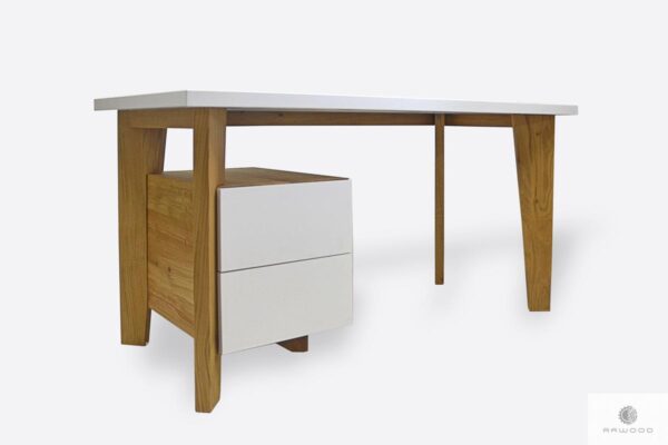 Nowoczesne biurko drewniane z szufladami na wymiar GRAND