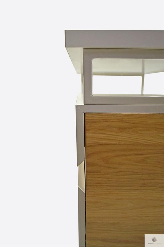 Stylowe białe biurko drewniane na zamówienie do biura DORIS