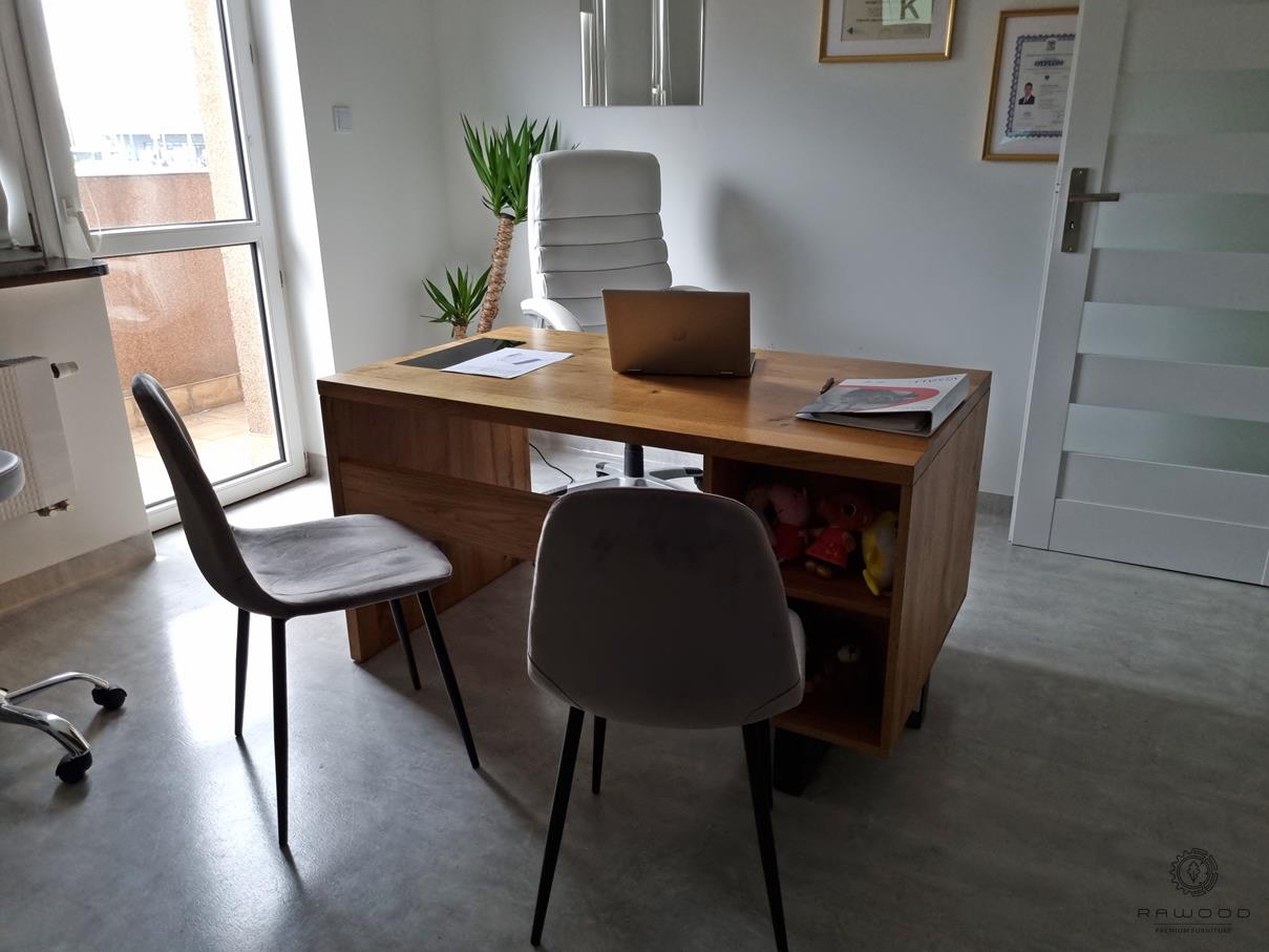 Biurko dębowe nowoczesne biurko drewniane gabinetowe solidne biurko do biura na zamówienie MOCCA Producent RaWood